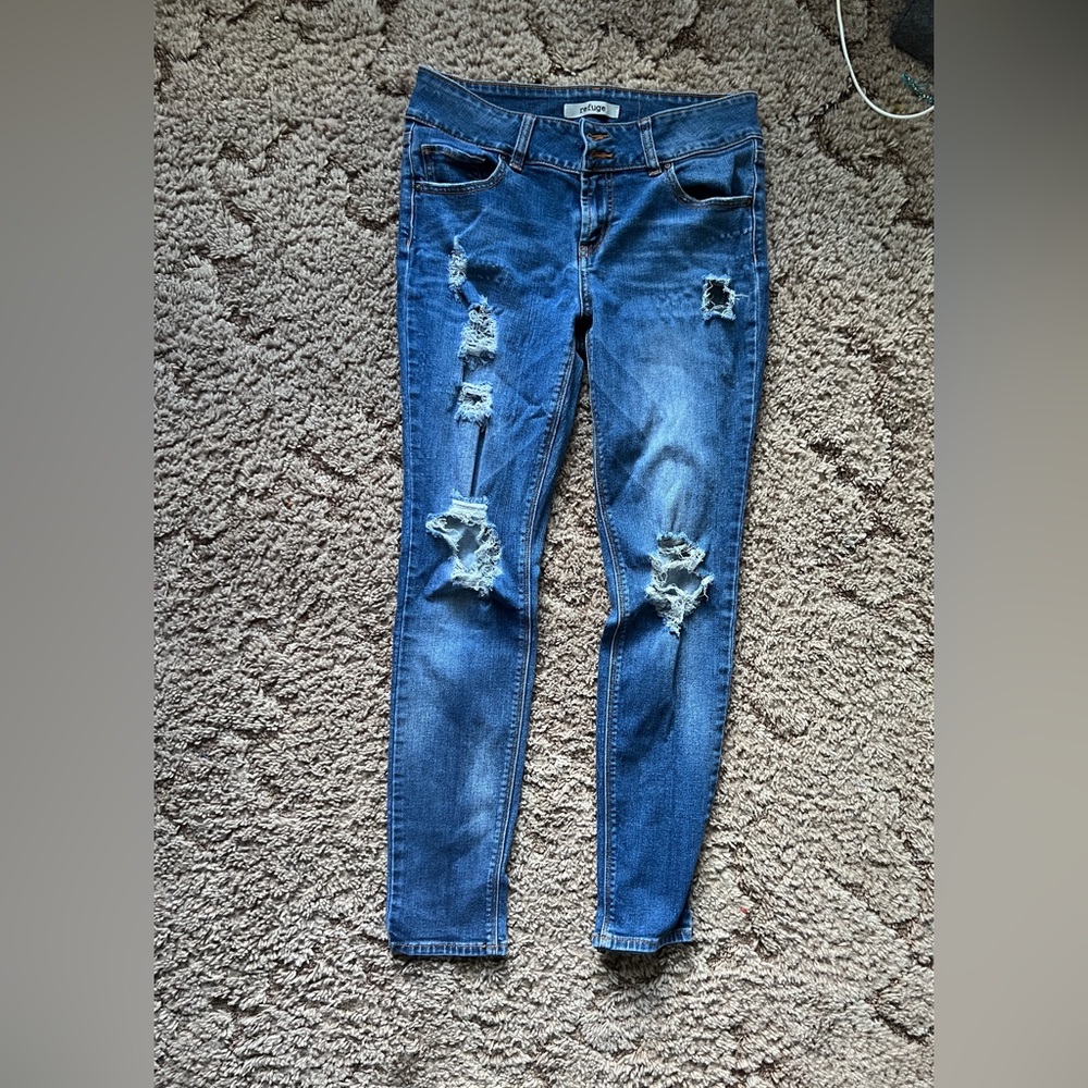 Refuge Mid Rise Skinny Jeans